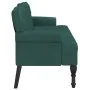 Bench with dark green velvet backrest 119.5x64.5x75 cm by , Banks - Ref: Foro24-372158, Price: 215,22 €, Discount: %