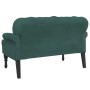 Banco con respaldo terciopelo verde oscuro 119,5x64,5x75 cm de , Bancos - Ref: Foro24-372158, Precio: 227,73 €, Descuento: %