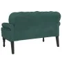 Bench with dark green velvet backrest 119.5x64.5x75 cm by , Banks - Ref: Foro24-372158, Price: 215,22 €, Discount: %