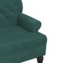 Banco con respaldo terciopelo verde oscuro 119,5x64,5x75 cm de , Bancos - Ref: Foro24-372158, Precio: 227,73 €, Descuento: %