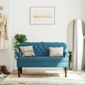 Bank mit blauer Samtrückenlehne 119,5x64,5x75 cm von , Banken - Ref: Foro24-372164, Preis: 185,78 €, Rabatt: %
