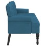 Banco con respaldo terciopelo azul 119,5x64,5x75 cm de , Bancos - Ref: Foro24-372164, Precio: 196,32 €, Descuento: %