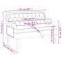 Banco con respaldo terciopelo azul 119,5x64,5x75 cm de , Bancos - Ref: Foro24-372164, Precio: 196,32 €, Descuento: %