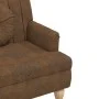 Banco con cojines ante sintético marrón 113x64,5x75,5 cm de , Bancos - Ref: Foro24-372139, Precio: 189,32 €, Descuento: %