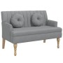 Banco con cojines tela gris claro 113x64,5x75,5 cm de , Bancos - Ref: Foro24-372130, Precio: 156,80 €, Descuento: %