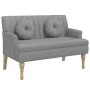 Banco con cojines tela gris claro 113x64,5x75,5 cm de , Bancos - Ref: Foro24-372130, Precio: 157,18 €, Descuento: %