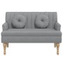 Banco con cojines tela gris claro 113x64,5x75,5 cm de , Bancos - Ref: Foro24-372130, Precio: 156,80 €, Descuento: %
