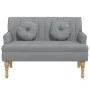 Banco con cojines tela gris claro 113x64,5x75,5 cm de , Bancos - Ref: Foro24-372130, Precio: 157,18 €, Descuento: %