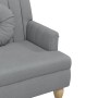 Banco con cojines tela gris claro 113x64,5x75,5 cm de , Bancos - Ref: Foro24-372130, Precio: 156,80 €, Descuento: %