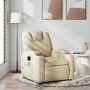 Sillón de masaje reclinable de tela crema de , Sillones - Ref: Foro24-372386, Precio: 237,74 €, Descuento: %