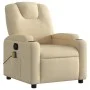 Sillón de masaje reclinable de tela crema de , Sillones - Ref: Foro24-372386, Precio: 237,74 €, Descuento: %