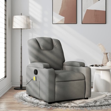 Sillón de masaje reclinable de tela gris oscuro de , Sillones - Ref: Foro24-372378, Precio: 222,11 €, Descuento: %