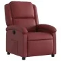 Sillón reclinable de cuero sintético rojo tinto de , Sillones - Ref: Foro24-371779, Precio: 195,86 €, Descuento: %
