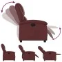 Sillón reclinable de cuero sintético rojo tinto de , Sillones - Ref: Foro24-371779, Precio: 195,86 €, Descuento: %