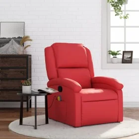 Sillón de masaje reclinable cuero sintético rojo de , Sillones - Ref: Foro24-371787, Precio: 213,76 €, Descuento: %