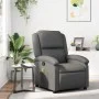 Sillón de masaje reclinable cuero sintético gris de , Sillones - Ref: Foro24-371785, Precio: 202,57 €, Descuento: %