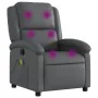 Sillón de masaje reclinable cuero sintético gris de , Sillones - Ref: Foro24-371785, Precio: 202,57 €, Descuento: %