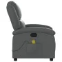 Sillón de masaje reclinable cuero sintético gris de , Sillones - Ref: Foro24-371785, Precio: 202,57 €, Descuento: %