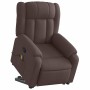 Silla de masaje reclinable de pie de tela marrón oscuro en Sillones | Comprar online en Foru.es