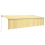 Toldo retráctil automático con persiana amarillo y blanco 6x3 m de , Toldos - Ref: Foro24-3069488, Precio: 570,65 €, Descuent...