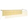 Toldo retráctil automático con persiana amarillo y blanco 6x3 m de , Toldos - Ref: Foro24-3069488, Precio: 570,65 €, Descuent...