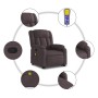 Silla de masaje reclinable de pie de tela marrón oscuro en Sillones | Comprar online en Foru.es