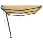 Toldo de pie automático amarillo y blanco 600x300 cm de , Toldos - Ref: Foro24-3069808, Precio: 655,24 €, Descuento: %