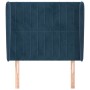Cabecero con orejas de terciopelo azul oscuro 83x23x118/128 cm de , Cabeceros y pies de cama - Ref: Foro24-3118228, Precio: 9...