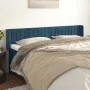 Dark blue velvet headboard 163x16x78/88 cm by , Headboards and footboards - Ref: Foro24-3119064, Price: 81,24 €, Discount: %