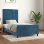Estructura cama con cabecero terciopelo azul oscuro 80x200 cm de , Camas y somieres - Ref: Foro24-3125847, Precio: 146,33 €, ...