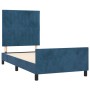 Estructura cama con cabecero terciopelo azul oscuro 80x200 cm de , Camas y somieres - Ref: Foro24-3125847, Precio: 146,33 €, ...
