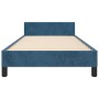 Estructura cama con cabecero terciopelo azul oscuro 80x200 cm de , Camas y somieres - Ref: Foro24-3125847, Precio: 146,33 €, ...