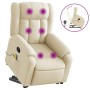 Silla de masaje reclinable de pie de tela color crema en Sillones | Comprar online en Foru.es