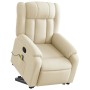 Silla de masaje reclinable de pie de tela color crema en Sillones | Comprar online en Foru.es