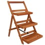 Soporte para plantas de 3 niveles madera de acacia 50x63x80 cm de , Soportes para macetas - Ref: Foro24-43994, Precio: 62,10 ...