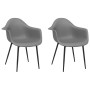 Sillas de comedor 2 unidades gris PP de , Sillas de comedor - Ref: Foro24-338079, Precio: 139,17 €, Descuento: %