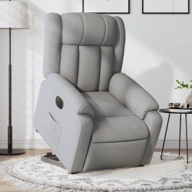 Sillón eléctrico reclinable elevable de tela gris claro en Sillones | Comprar online en Foru.es