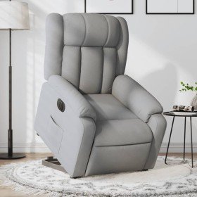 Sillón eléctrico reclinable elevable de tela gris claro en Sillones | Comprar online en Foru.es