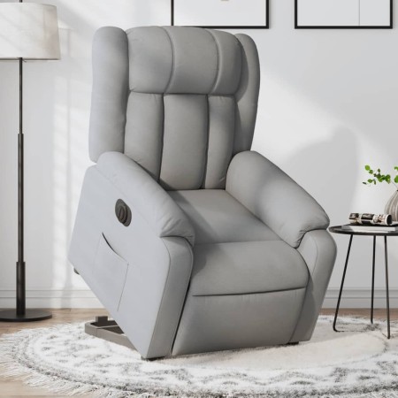 Sillón eléctrico reclinable elevable de tela gris claro en Sillones | Comprar online en Foru.es