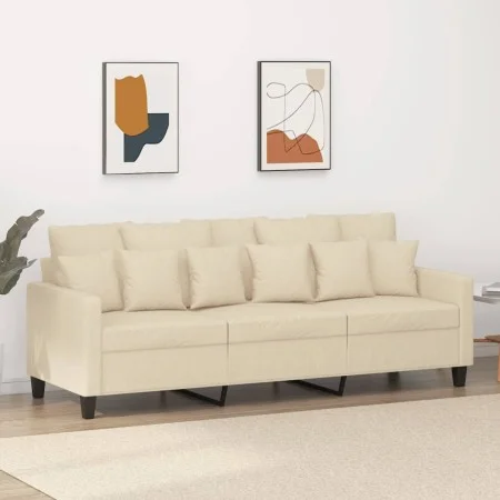 Sofá de 3 plazas de tela crema 180 cm by , Sofas - Ref: Foro24-359277, Price: 271,23 €, Discount: %