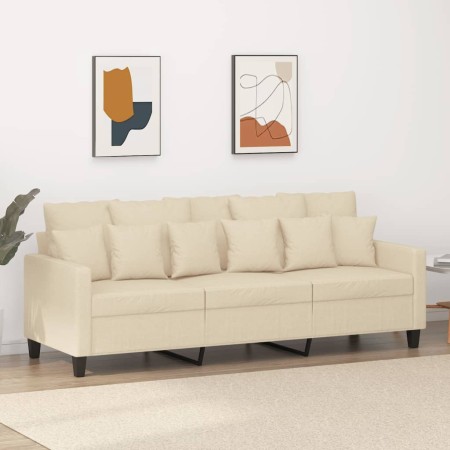Sofá de 3 plazas de tela crema 180 cm de , Sofás - Ref: Foro24-359277, Precio: 275,63 €, Descuento: %