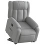 Sillón eléctrico reclinable elevable de tela gris claro en Sillones | Comprar online en Foru.es