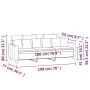 Sofá de 3 plazas de tela crema 180 cm by , Sofas - Ref: Foro24-359277, Price: 271,23 €, Discount: %