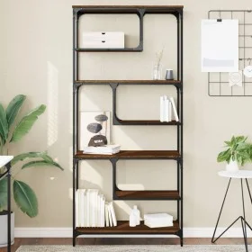Estantería madera de ingeniería roble marrón 81x36x176 cm de , Librerías y estanterías - Ref: Foro24-836227, Precio: 92,58 €,...