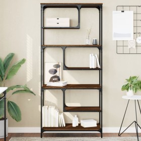 Estantería madera de ingeniería roble marrón 81x36x176 cm de , Librerías y estanterías - Ref: Foro24-836227, Precio: 93,71 €,...