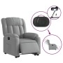 Sillón eléctrico reclinable elevable de tela gris claro en Sillones | Comprar online en Foru.es
