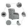 Sillón eléctrico reclinable elevable de tela gris claro en Sillones | Comprar online en Foru.es