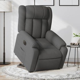Sillón eléctrico reclinable elevable de tela gris oscuro en Sillones | Comprar online en Foru.es