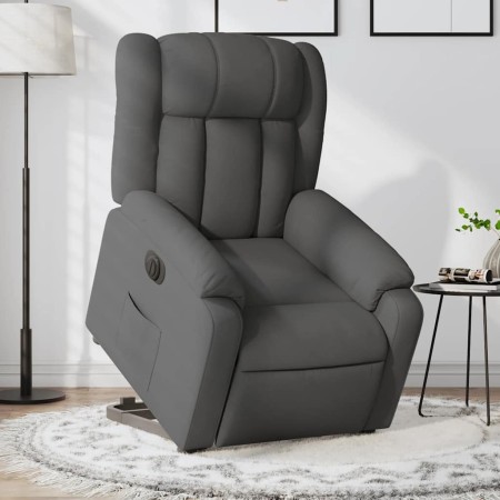 Sillón eléctrico reclinable elevable de tela gris oscuro en Sillones | Comprar online en Foru.es