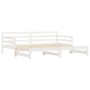 Sofá cama nido madera maciza de pino blanco 90x190 cm de , Camas y somieres - Ref: Foro24-836154, Precio: 228,87 €, Descuento: %